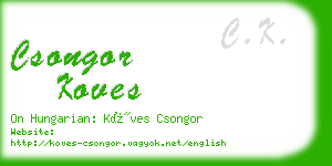 csongor koves business card